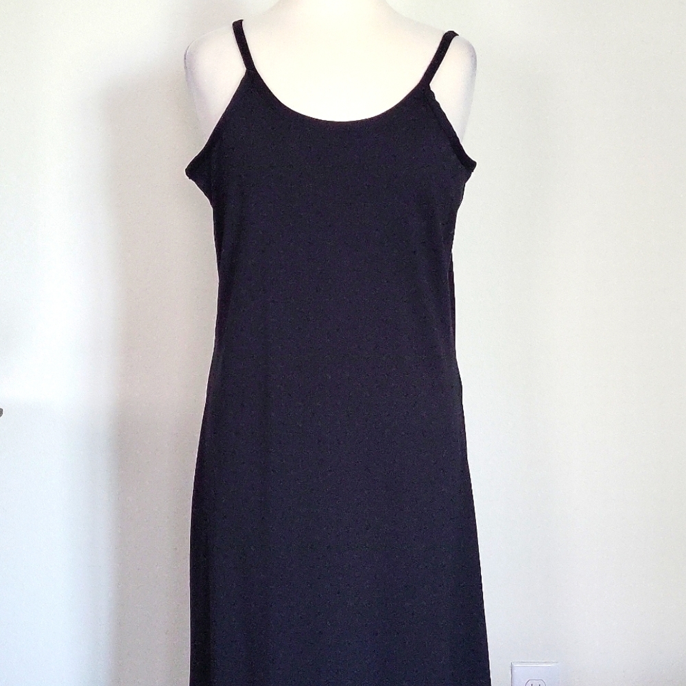 Black Slip Dress full length Size XL